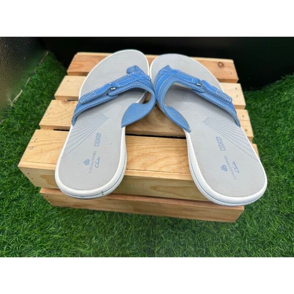 Cloudsteppers by Clarks- Blue/Grey Sandals- Size 9W - Picture 7 of 10